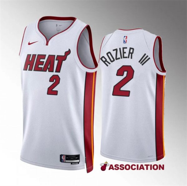 Men Miami Heat #2 Terry Rozier III White Association Edition Stitched Basketball Jersey