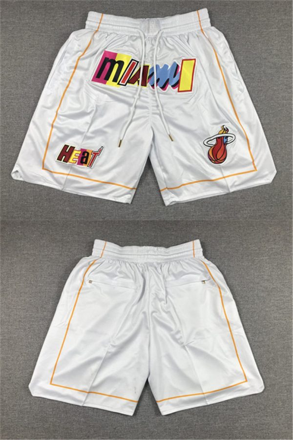 Men Miami Heat 2022/23 White City Edition Shorts (Run Small)