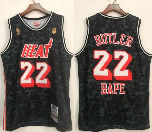 Men Miami Heat #22 Jimmy Butler Black Stitched Jersey