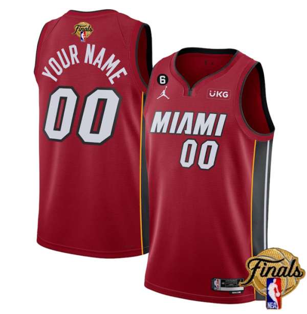 Miami Heat Active Player Custom Red 2023 Finals Statement Edition With NO.6 Patch Stitched Basketball Jersey