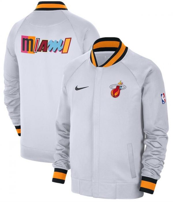 Men Miami Heat White 2022/23 City Edition Full-Zip Jacket