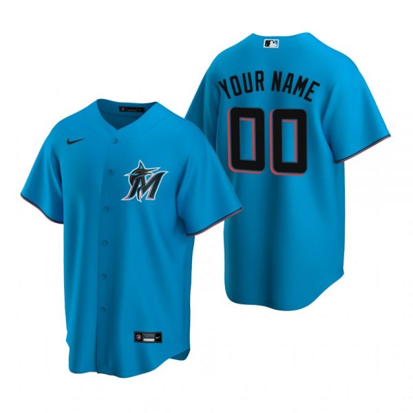 Miami Marlins ACTIVE PLAYER Custom Blue Stitched MLB Jersey