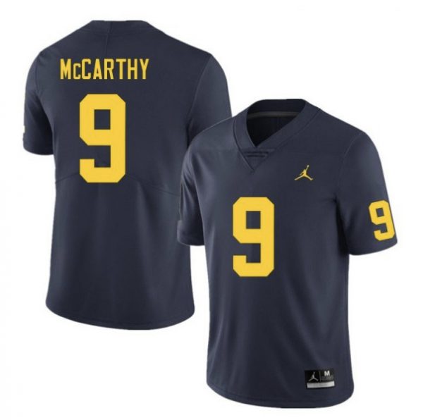 Men Michigan Wolverines #9 J.J. McCarthy Navy Stitched Jersey