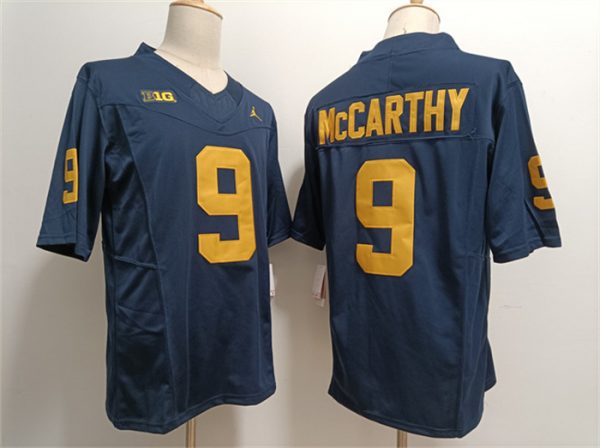 Men Michigan Wolverines #9 J.J. McCarthy Navy Stitched Jersey