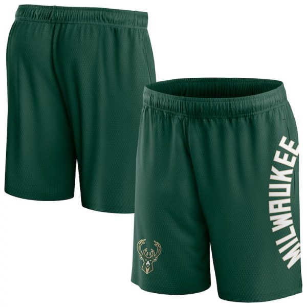Men Milwaukee Bucks Green Post Up Mesh Shorts(Run Small)