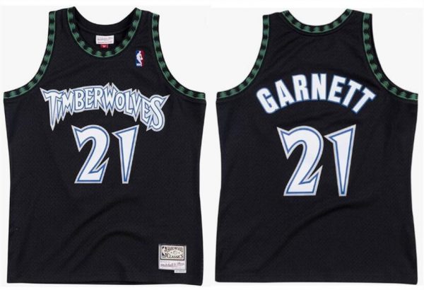 Minnesota Timberwolves Active Player Custom Black Throwback Stitched Jersey