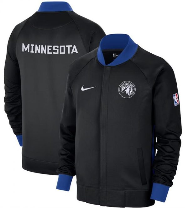 Men Minnesota Timberwolves Black 2022/23 City Edition Full-Zip Jacket
