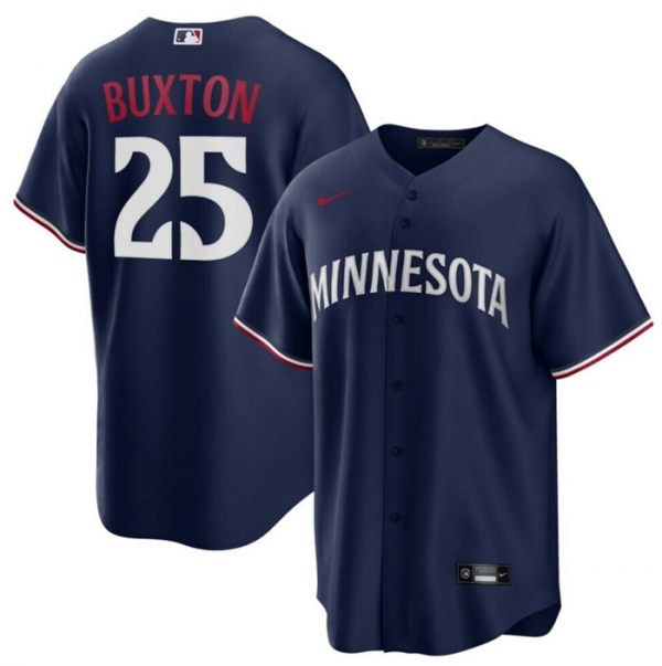 Men Minnesota Twins #25 Carlos Correa Navy Cool Base Stitched Jersey