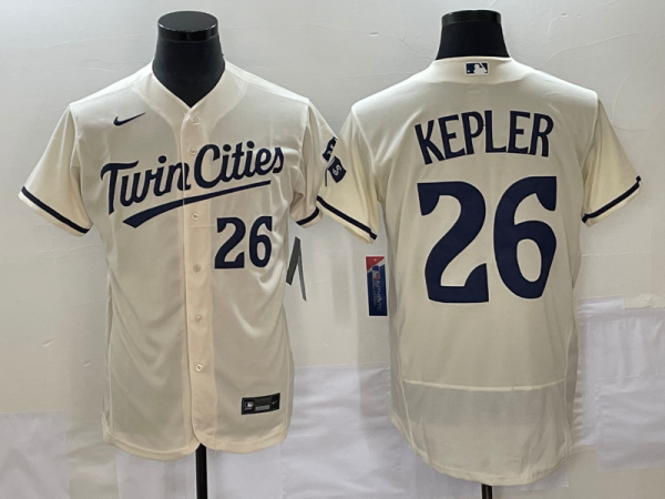 Men Minnesota Twins #26 Max Kepler Cream Flex Base Stitched Baseball Jersey