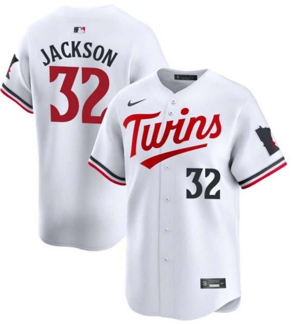 Men Minnesota Twins #32 Jay Jackson White 2024 Home Limited Cool Base Stitched Baseball Jersey
