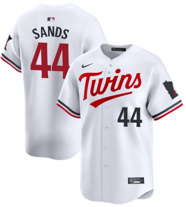 Men Minnesota Twins #44 Cole Sands White 2024 Home Limited Cool Base Stitched Baseball Jersey