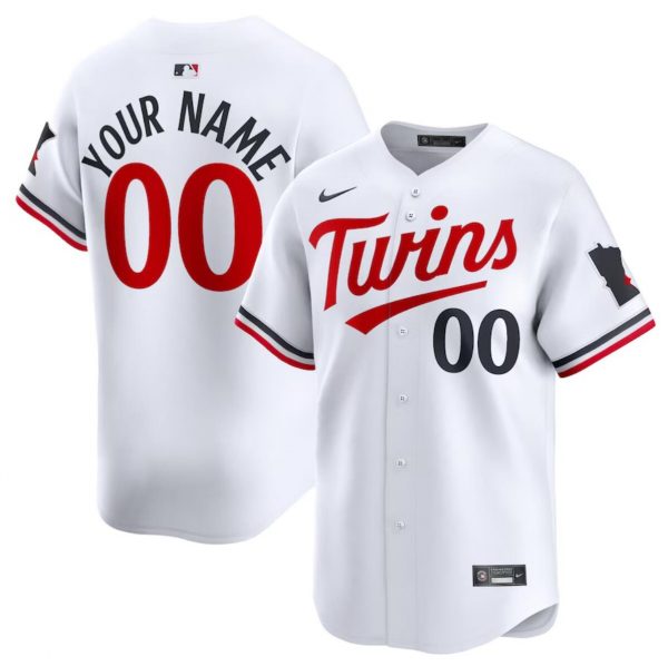 Minnesota Twins Active Player Custom White 2024 Home Limited Cool Base Stitched Baseball Jersey