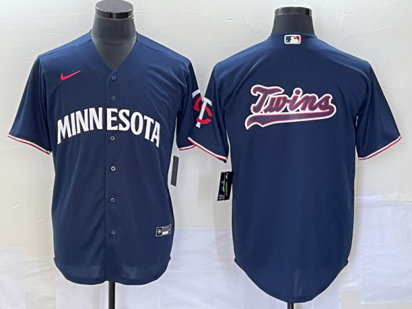 Men Minnesota Twins With Name In Back Navy Cool Base Stitched Jersey