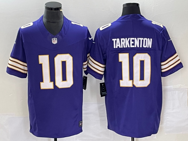 Men Minnesota Vikings #10 Fran Tarkenton Purple 2023 F.U.S.E. Vapor Untouchable Limited Stitched Jersey