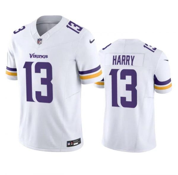 Men Minnesota Vikings #13 N'Keal Harry White 2023 F.U.S.E. Vapor Untouchable Limited Stitched Jersey