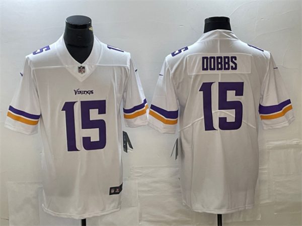 Men Minnesota Vikings #15 Josh Dobbs Purple Vapor Untouchable Limited Stitched Jersey