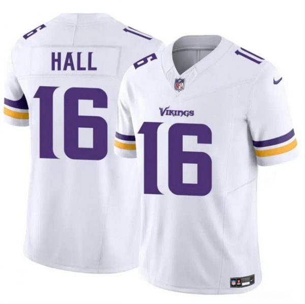 Men Minnesota Vikings #16 Jaren Hall White 2023 F.U.S.E. Vapor Untouchable Limited Stitched Jersey