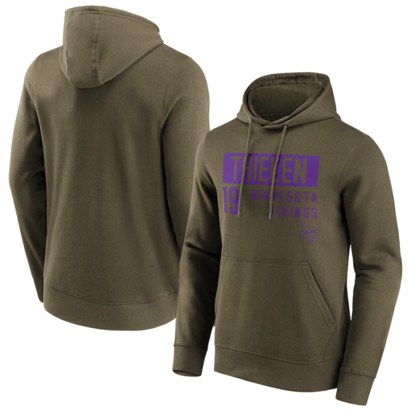 Men Minnesota Vikings #19 Adam Thielen Fashion Name & Number Hoodie