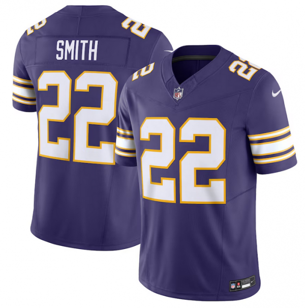 Men Minnesota Vikings #22 Harrison Smith Purple 2023 F.U.S.E. Vapor Untouchable Stitched Jersey