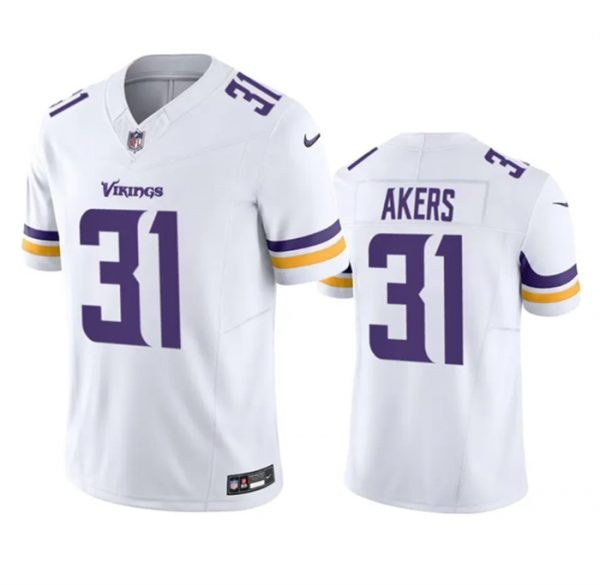 Men Minnesota Vikings #31 Cam Akers White 2023 F.U.S.E. Vapor Untouchable Limited Stitched Jersey