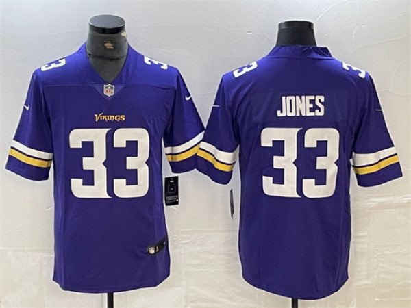Men Minnesota Vikings #33 Aaron Jones Purple Vapor Untouchable Limited Stitched Jersey