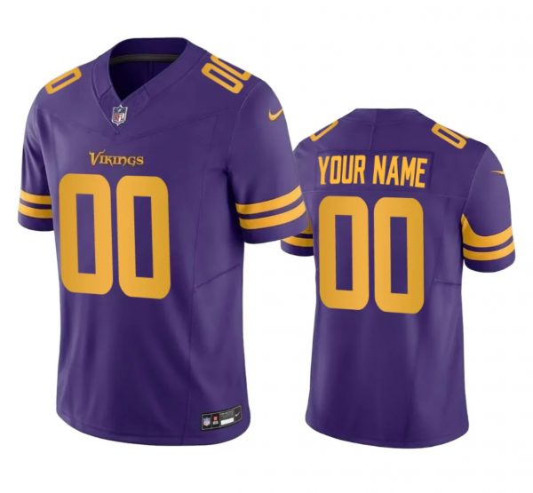 Minnesota Vikings Active Player Custom Purple 2023 F.U.S.E. Color Rush Limited Stitched Football Jersey
