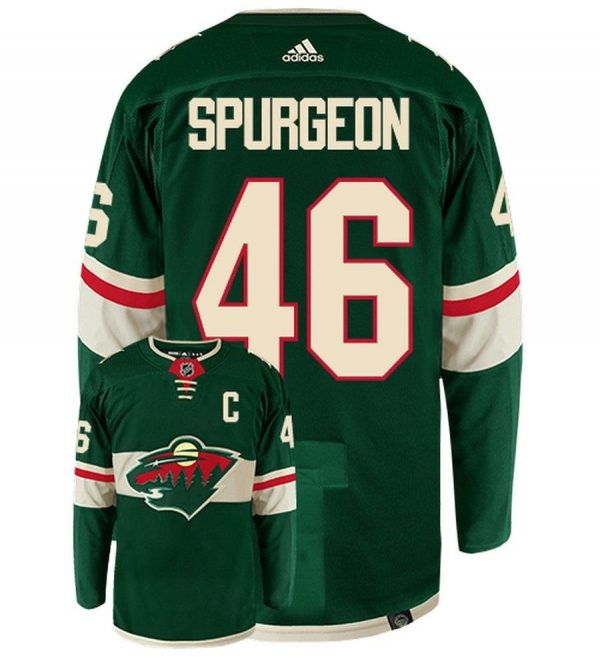 Men Minnesota Wild #46 Jared Spurgeon Green Stitched Jersey