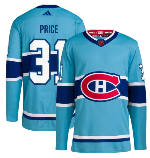 Men Montreal Canadiens #31 Carey Price 2022-23 Reverse Retro Stitched Jersey
