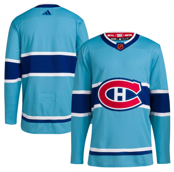 Men Montreal Canadiens Blank Blue 2022-23 Reverse Retro Stitched Jersey