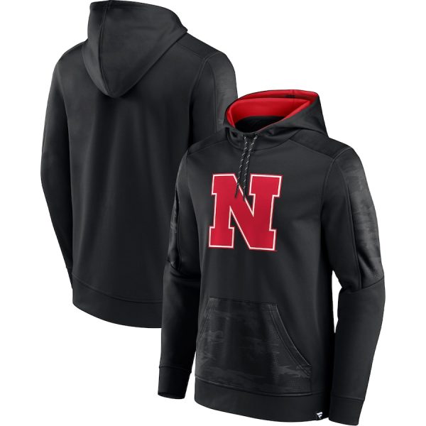 Men Nebraska Huskers Black On The Ball Pullover Hoodie