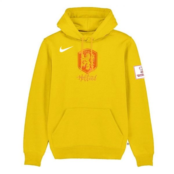 Men Netherlands FIFA World Cup Soccer Hoodie Yellow
