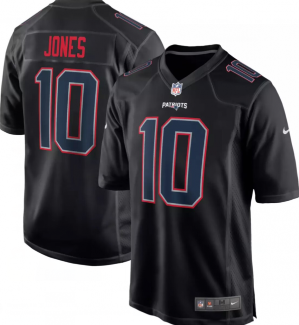 Men New England Patriots #10 Mac Jones Black Stitched Football Jersey