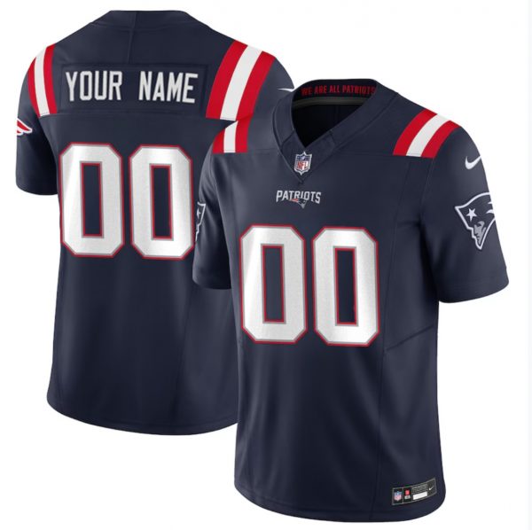 New England Patriots Active Player Custom Navy 2023 F.U.S.E Alternate Vapor Untouchable Limited Stitched Football Jersey