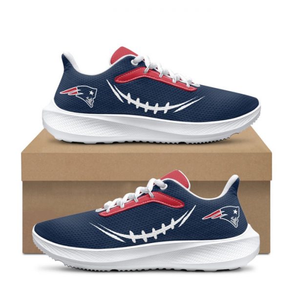 Men New England Patriots Navy Running Shoe 001