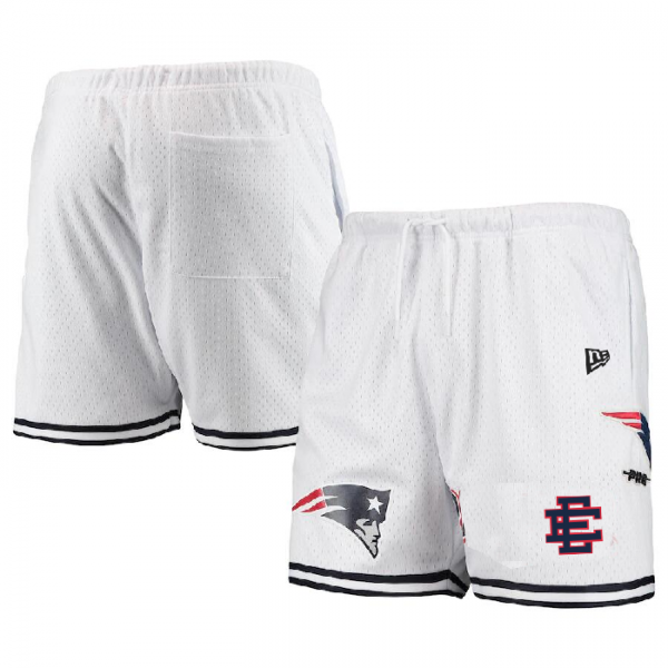Men New England Patriots Pro White/Navy Shorts