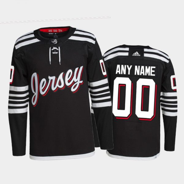 New Jersey Devils Active Player Custom 2021/22 Black Stitched Jersey