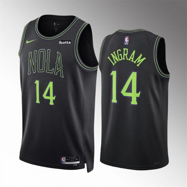 Men New Orleans Pelicans #14 Brandon Ingram Black City Edition Stitched Basketball Jersey