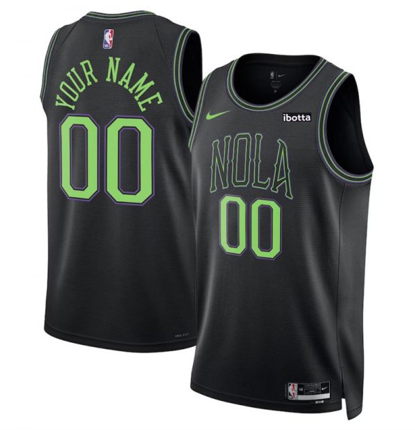 New Orleans Pelicans Active Player Custom 2023/24 Black City Edition Stitched Basketball Jersey