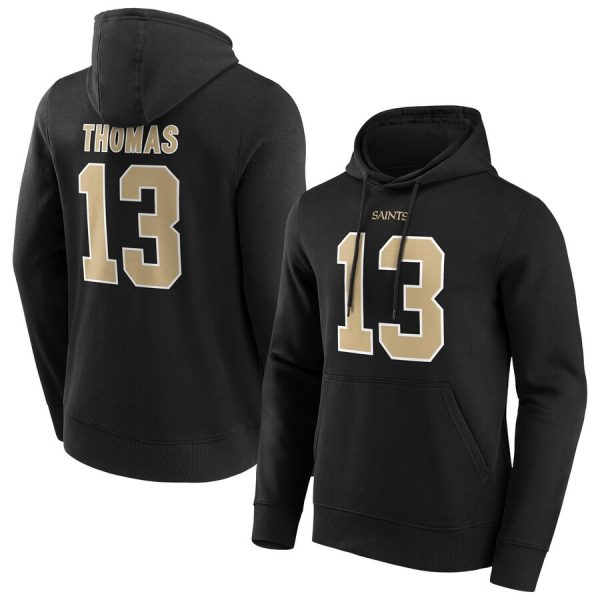 Men New Orleans Saints #13 Michael Thomas Black Hoodie