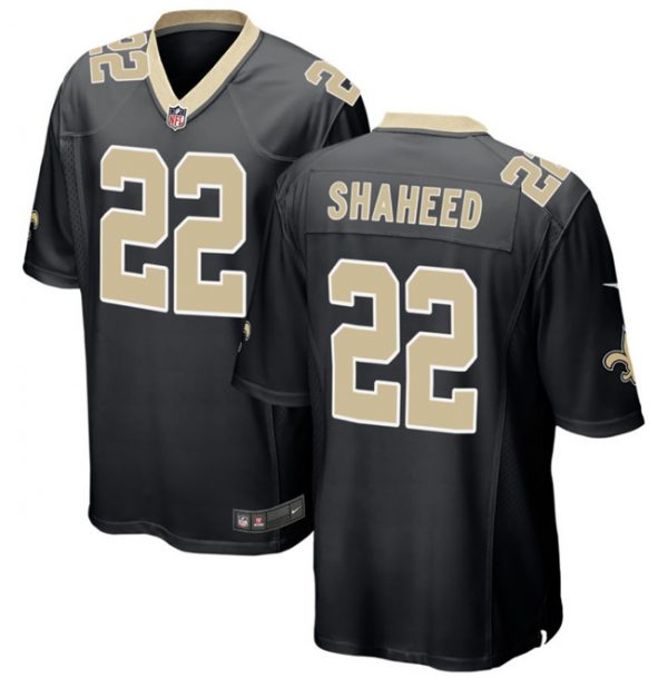 Men New Orleans Saints #22 Rashid Shaheed Black Stitched Football Game Jersey