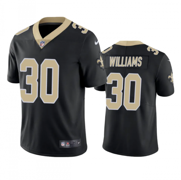 Men New Orleans Saints #30 Jamaal Williams Black Vapor Untouchable Stitched Football Jersey