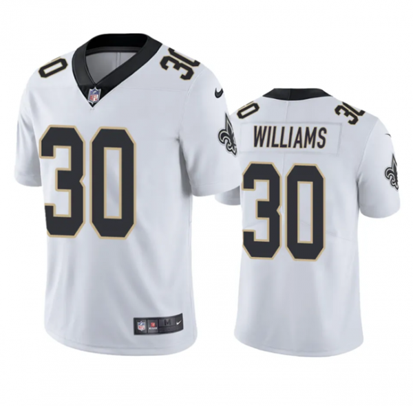 Men New Orleans Saints #30 Jamaal Williams White Vapor Untouchable Stitched Football Jersey