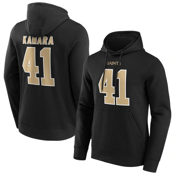Men New Orleans Saints #41 Alvin Kamara Black Hoodie