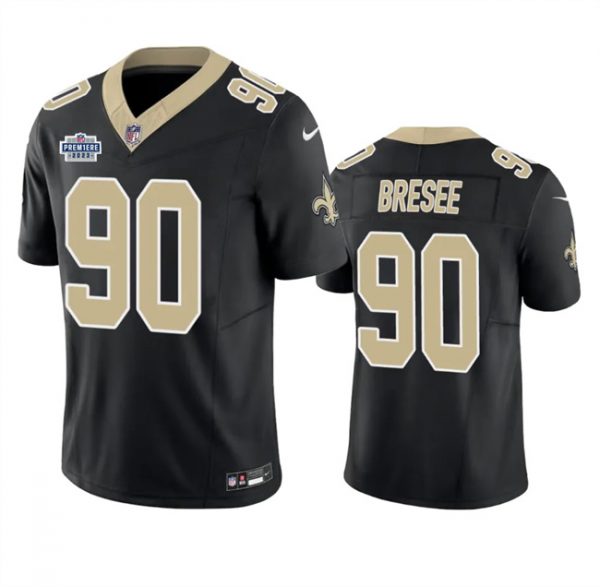 Men New Orleans Saints #90 Bryan Bresee Black 2023 F.U.S.E. With Prem1ere Patch Vapor Untouchable Limited Stitched Football Jersey