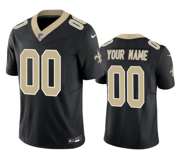 New Orleans Saints Active Player Custom Black 2023 F.U.S.E Vapor Limited Stitched Football Jersey