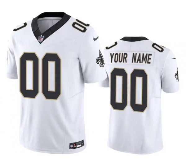 New Orleans Saints Active Player Custom White 2023 F.U.S.E Vapor Limited Stitched Football Jersey