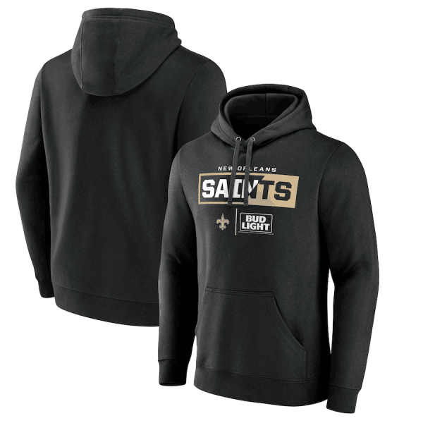 Men New Orleans Saints Black x Bud Light Pullover Hoodie