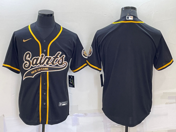 Men New Orleans Saints Blank Black Cool Base Stitched Baseball Jersey Men New Orleans Saints Blank Black Cool Base Stitched Baseball Jersey