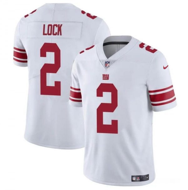 Men New York Giants #2 Drew Lock White Vapor Untouchable Limited Stitched Jersey