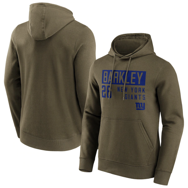 Men New York Giants #26 Saquon Barkley Fashion Name & Number Hoodie
